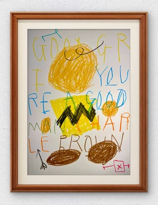 Charlie Brown Contemporary Pop Art 12" X 16" Original Art On Art Paper - Image 1 of 4