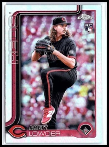 2025 Topps Chrome Rhett Lowder Refractor RC #147 Reds - Picture 1 of 10