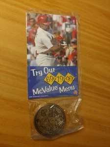 2001 McDonald’s Albert Pujols Happy McValue Meal Bronze Coin & Card Rookie Year - Bild 1 von 6