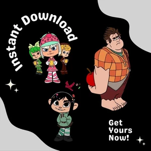 T Shirt Design Digital Painting Ralph Characters Wreck-It SVG Files CNC Cutting - Picture 1 of 9