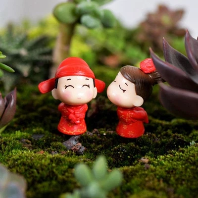 and Bridegroom Valentine's Day Mini Figurines Decoration DIY Present Garden - image 1 of 4