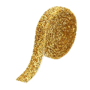 Nastro strass in resina,3 metri,20mm,strisce strass adesive a caldo dorato - Imagen 1 de 6