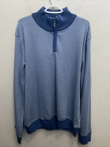 Suéter Report Collection Para Hombre 2XL Azul 1/4 Cremallera Manga Larga Cuello Simulado Nuevo con Etiquetas - Imagen 1 de 9
