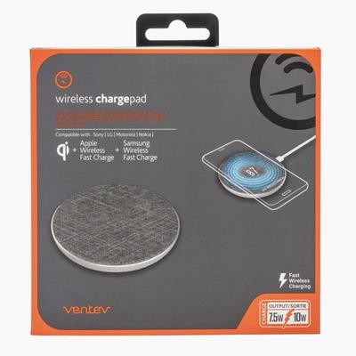Ventev Wireless Charge Pad Qi for iPhone Galaxy Fast Charge No Box - Image 1 of 4