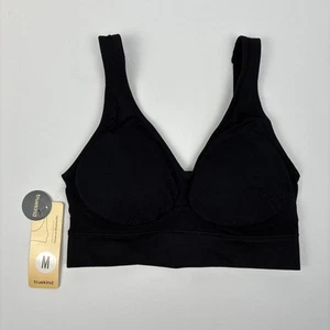 Reggiseno Truekind Everyday Essential Throw-on Wirefree Bralette Medium Nero Nuovo Etichette - Foto 1 di 9