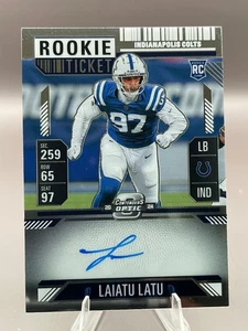 Boleto de novato Panini Contenders LAIATU LATU (RC) 2024 EN TARJETA AUTOMÁTICA #129 Colts - Imagen 1 de 7