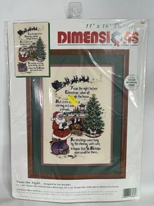 Dimensiones Navidad Contado Punto de Cruz 11 x 16 Cuadro Santa Sue Roedder De Colección - Imagen 1 de 2