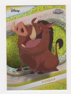 2025 TOPPS CHROME DISNEY YELLOW MINI DIAMOND REFRACTOR PUMBAA -TIMON & PUMBAA 99 - Picture 1 of 2
