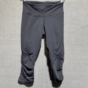 Lululemon Run For Your Life Leggings Black Women's Size 4 Crop Inseam 18 - Picture 1 of 8