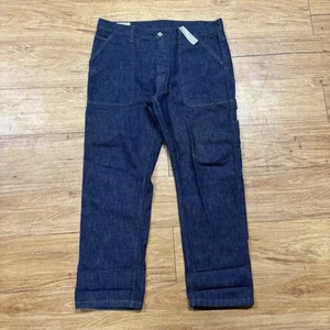 NWT Wallace & Barnes J Crew Indigo Buttonfly Carpenter Jeans Men’s 36x30 - Picture 1 of 7