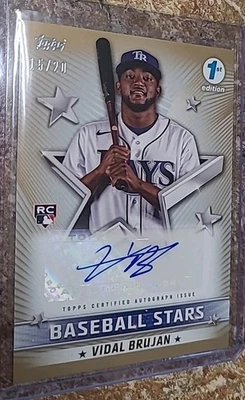 2022 Series 1 1st Edition Baseball Stars Gold /20 Vidal Brujan Rookie Auto RC - Image 1 of 3