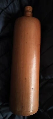 BOUILLOTTE Ancienne en grès foncé Vintage - Très Bon Etat avec son bouchon - Photo 1/4