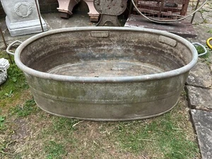 Galvanised Oval Bath Tub - Picture 1 of 4
