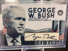 George W Bush Cut Autograph Custom Card Historical President Booklet Historic