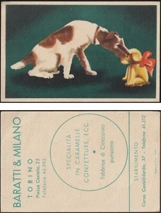 TORINO - BARATTI & MILANO - CARAMELLE CIOCCOLATO ECC.. CARTONCINO PUBBLICITARIO - Picture 1 of 3