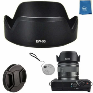Lens Hood for Canon EF-M 15-45mm f/3.5-6.3 IS STM 15-45 EW-53 + Cap +Holder USA - Picture 1 of 8