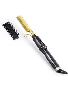 Straightener Electric Single-Sided Ceramic Brush Press Ten-Tatent Hot Comb Hair