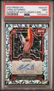 2023 Panini Prizm UFC Under Card #SA-CGT Chris Gutierrez RC Superstar Auto PSA 9