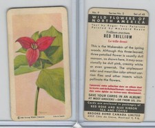 FC34-4 Brook Bond, Wild Flowers of NA, 1961, #9 Red Trillium