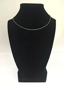 Womens Stainless Steel Twisted 1MM Necklace Chain 17.7" Vintage Necklace Jewelry - Picture 1 of 5