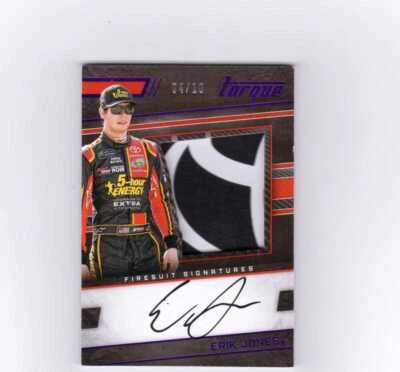 2017 Erik Jones Torque Firesuit Signatures Autograph Relic /10 - Image 1 of 2