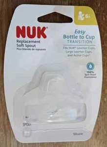 NUK Bec verseur de remplacement en silicone souple 6 mois + (pour apprenant et tasses actives) - Photo 1/2