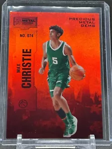 2022 Skybox Metal Universe Champions PMG Orange Max Christie #13/75 No. 074 - Picture 1 of 2