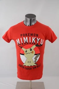 Pokemon Mimikyu Gotta Catch Em All T-Shirt Red Mens Small New with Tags 2PKM3817 - Picture 1 of 4