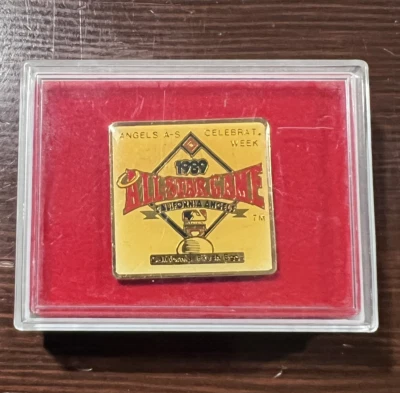 1989 MLB ALLSTAR GAME California Angels CA Fresh Eggs Enamel Pin   NEW IN BOX - Image 1 of 4