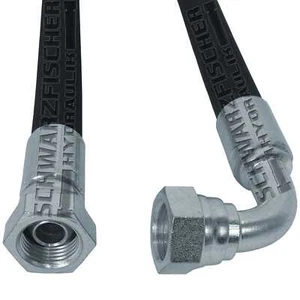Hydraulikschlauch 2SC DN08 G3/8" DKR/DKR90 BSP-Gewinde Zoll länge bis 9000mm - Bild 1 von 4