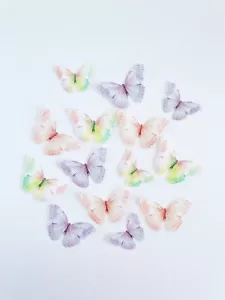 Edible Pre-Cut Wafer Butterfly - Watercolor Wafer Butterfly - Picture 1 of 2