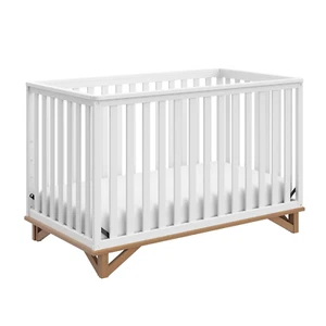 Storkcraft Santa Monica 5-In-1 Convertible Crib (White with Vintage Driftwood) – - Picture 1 of 11