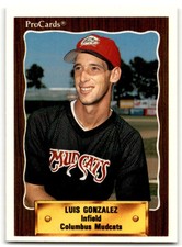 1990 Pro Cards Luis Gonzalez Columbus Mudcats #1352