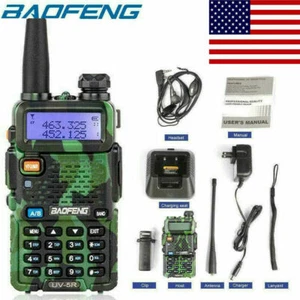 US 2021 Baofeng UV-5R Two way Radio 5W VHF UHF FM Transceiver Ham Walkie Talkie - Picture 1 of 11