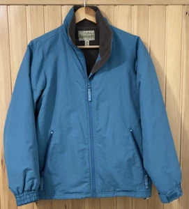 Cabela’s Damen Med Outerwear Blau Reißverschluss Jacke Braun Fleece Gefüttert Reißverschlusstaschen - Bild 1 von 11