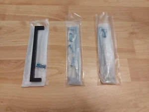 3x Türgriffe Metall Schwarz Für Türen Schränke Etc Inkl. Schrauben - Bild 1 von 4