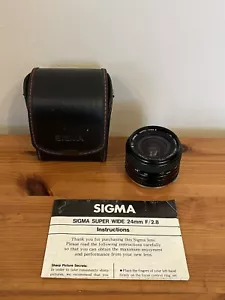 Sigma 24mm 1:2.8 lens, 1:4 Macro Super-Wide II Multi Coated - With Case & Manual - Picture 1 of 11