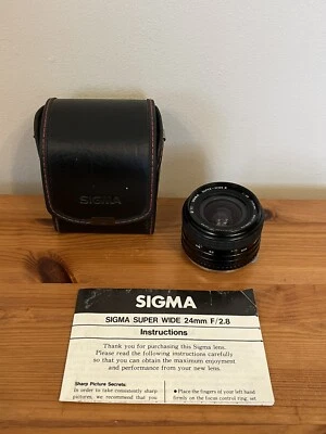Sigma 24mm 1:2.8 lens, 1:4 Macro Super-Wide II Multi Coated - With Case & Manual - Image 1 of 4