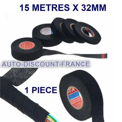 ruban adhésif isolant tissus pour faisceau electrique cable 15m x 32mm @@