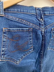 Christian Lacroix Jeans Denim Straight Mid Rise 100% Cotton Blue 28 EUC - Picture 1 of 7