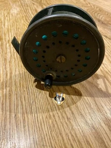 Vintage Walker Bampton 4 3/8 Wide Alloy Salmon Fly Reel & Line - Picture 1 of 5