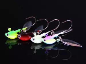 8PCS Jig Head Fishing Hooks Spinner Metal Jigging Spoon Ice Saltwater Swimbait - Picture 1 of 11