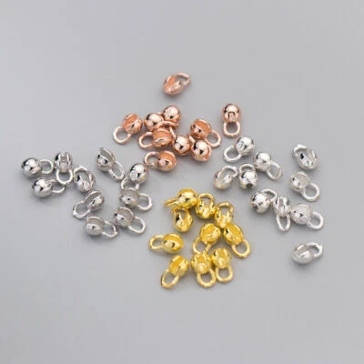 Quetschperlen Verdeckperlen 925 Silber Kaschierperlen Crimp Cover mit Ösen A5134 - Bild 1 von 4