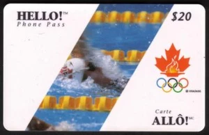 $20. Tarjeta telefónica usada de natación de los Juegos Olímpicos 1996 - Imagen 1 de 1