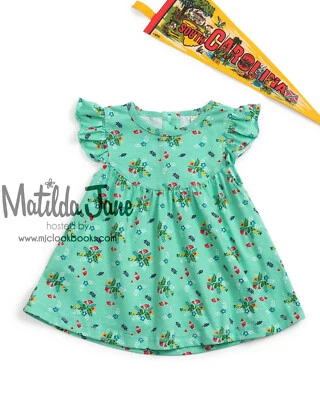 Top de perlas Marla floral verde platino Matilda Jane para niñas talla 8 usado en excelente estado Foto 1 de 4