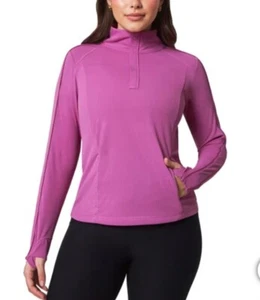 Mondetta Women's Quarter - Zip Long Sleeve Sweatshirt Pullover Sz( S) Purple NWT - Picture 1 of 11