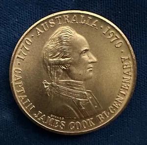 Australien 1970 vergoldete 33mm Captain James Cook Medaille - Bild 1 von 3