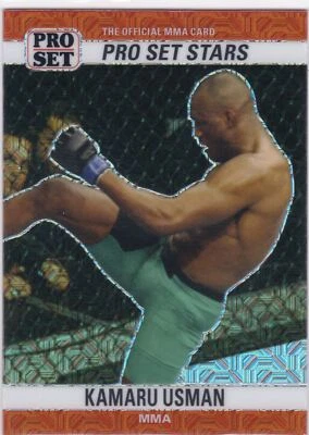 2021 Pro Set Sports Metal Stars Red Mojo #2 Kamaru Usman - MMA - Image 1 of 2
