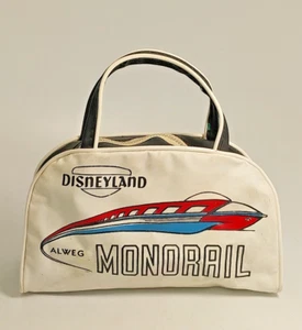 Vintage 1960s Disneyland ALWEG Monorail Jr Airline Mini Flight Bag Black Trim - Bild 1 von 20