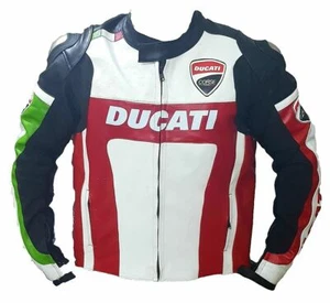 Motorcycle Ducati Leather Jacket Motorbike Riding Jacket All Sizes Available - Bild 1 von 4